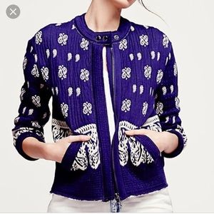 NWT Free People Riviera Print Crop Jacket- 4